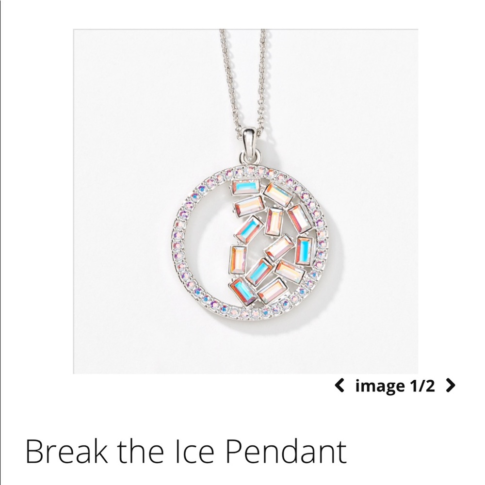 New by Touchstone Crystal “Break the Ice Pendant”